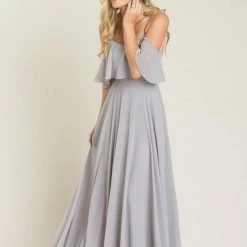 INA Bridal Petite Adele Ruffle Maxi Dress