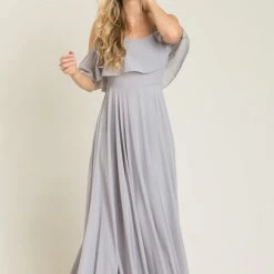 INA Bridal Petite Adele Ruffle Maxi Dress