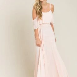 INA Bridal Petite Adele Ruffle Maxi Dress