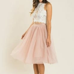 Esley Collection Eloise Tulle Midi Skirt Bridal