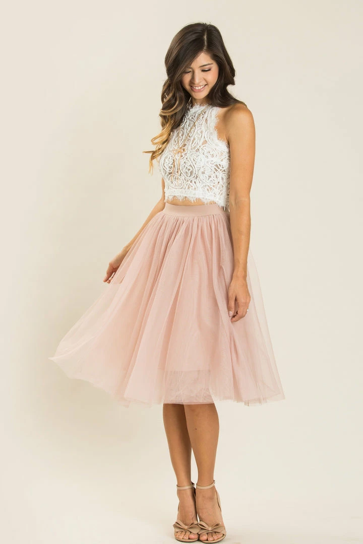 Esley Collection Eloise Tulle Midi Skirt Bridal