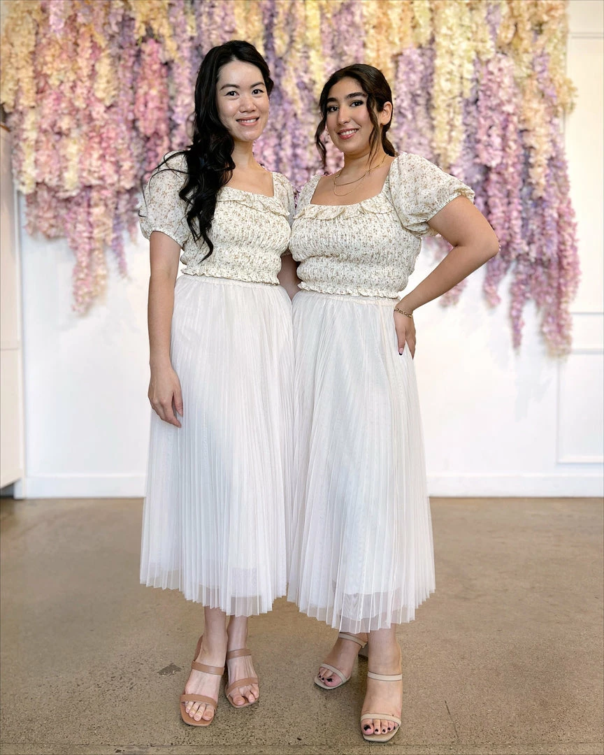 Emory Park Aimee Smocked Crop Top