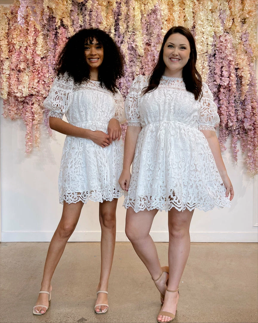 Just Me Antoinette Crocheted Lace Dress