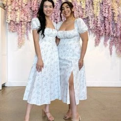 Fore Collection Becca Square Neck Midi Dress Clothing