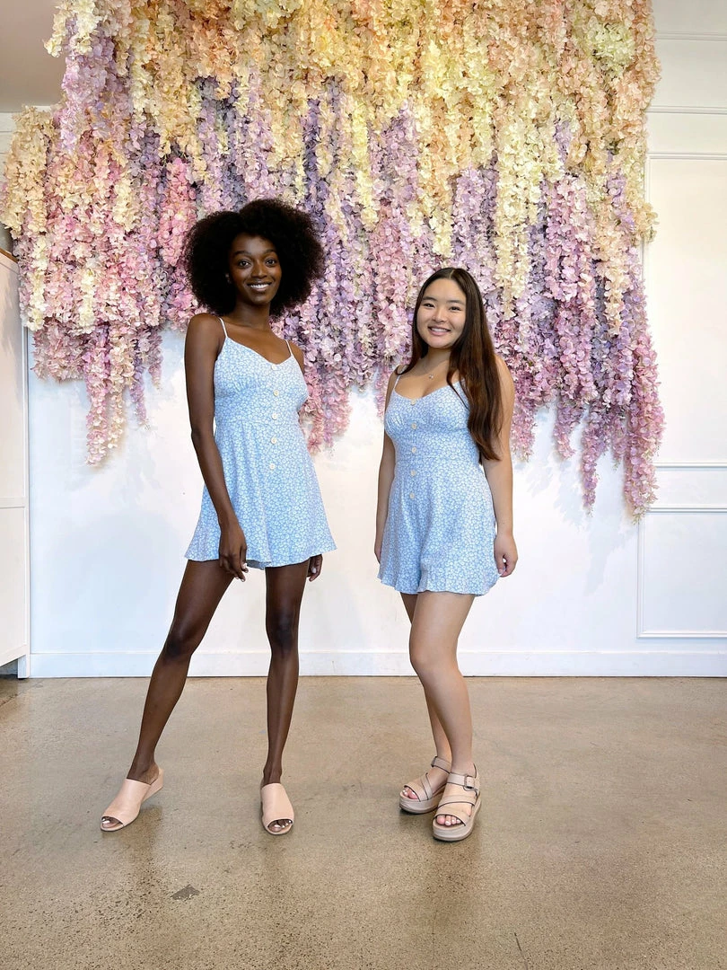 Lush Clothing Brandy Cami Button Romper