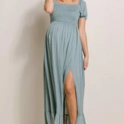 Hello Miz Maternity Cammie Puff Sleeve Dress