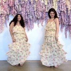 Aakaa Cleo Tiered Maxi Dress Clothing