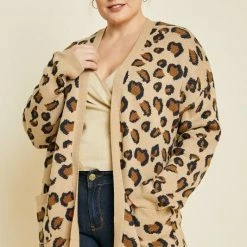Hayden Curvy Jana Leopard Cardigan