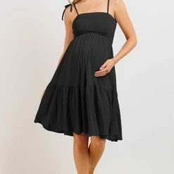 Hello Miz Maternity Friendly Maternity Debra Smocked Dress