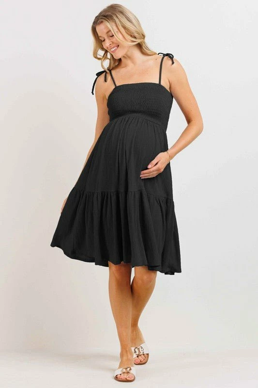 Hello Miz Maternity Friendly Maternity Debra Smocked Dress