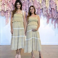 Emory Park Maternity Friendly Eliza Tiered Midi Skirt