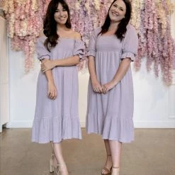 & Merci Maternity Friendly Joyce Smocked Midi Dress