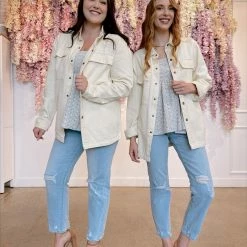 Papermoon Kacey Buttoned Shirt Jacket Clothing