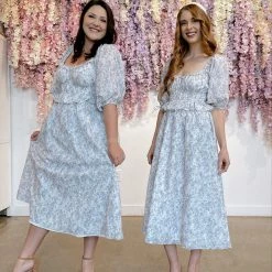 Moodie Maternity Friendly Lucia Puff Sleeve Midi Dress