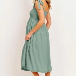 Hello Miz Maternity Friendly Maternity Gemma Tie Shoulder Dress