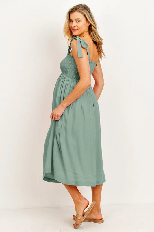 Hello Miz Maternity Friendly Maternity Gemma Tie Shoulder Dress