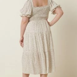 Mittoshop Mayra Smocked Midi Dress