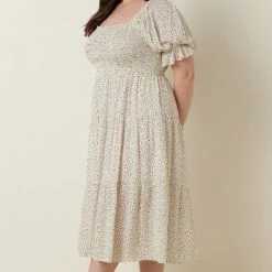 Mittoshop Mayra Smocked Midi Dress