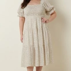 Mittoshop Mayra Smocked Midi Dress
