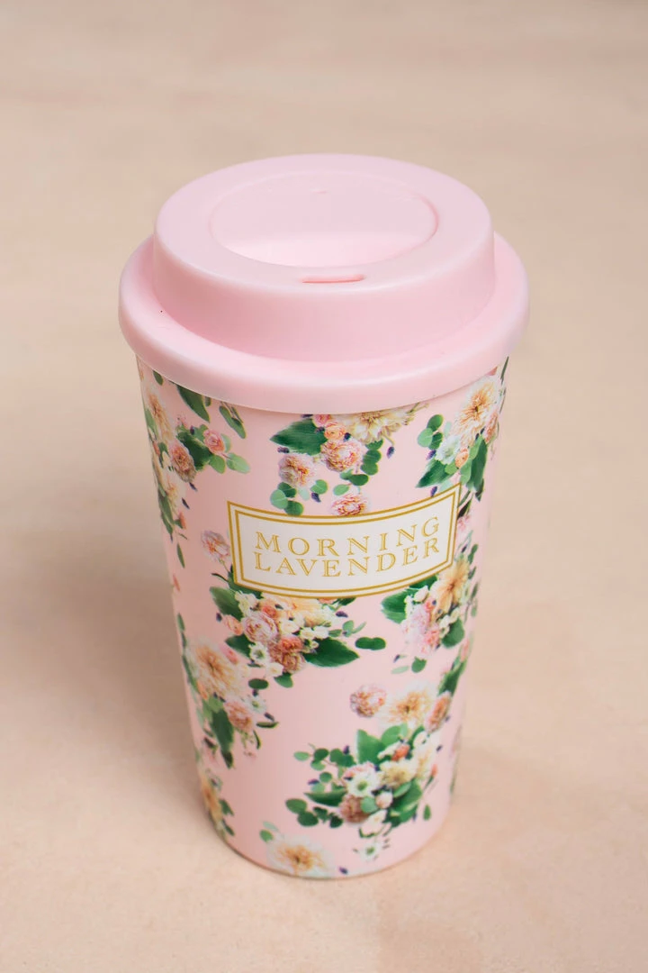 Morning Lavender Reusable Floral Cup