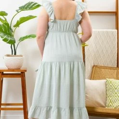 Blu Pepper Sara Buttoned Tiered Dress Clothing