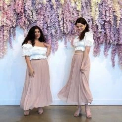 Calista Maternity Friendly Shailene Pleated Midi Skirt