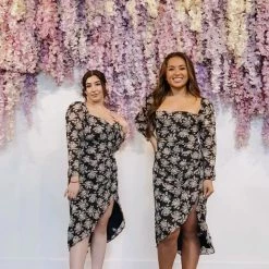 Lush Zola Cowl Neck Midi Dress