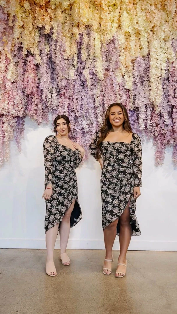 Lush Zola Cowl Neck Midi Dress