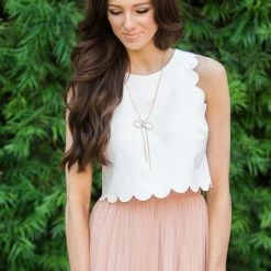 Other Betty Bow Long Gold Necklace Bridal