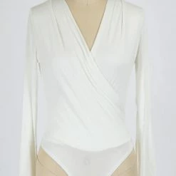 Final Touch Basics Joanna Surplice Long Sleeve Bodysuit