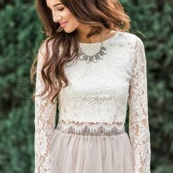 Maniju Ashlyn Long Sleeve Lace Top